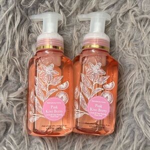 BBW PINK KIWI BERRY FOAMING HAND SOAPS LOT OF 2 NWT